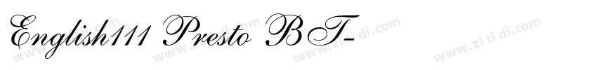 English111 Presto BT字体转换 English111 Presto BT字体转换